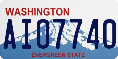 WA license plate AIO7740