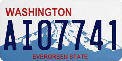 WA license plate AIO7741
