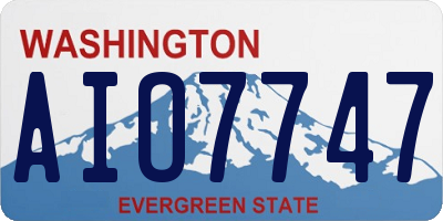 WA license plate AIO7747