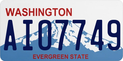 WA license plate AIO7749