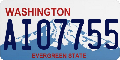 WA license plate AIO7755
