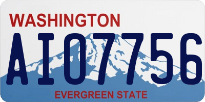 WA license plate AIO7756