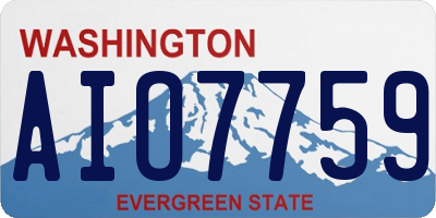 WA license plate AIO7759
