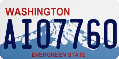 WA license plate AIO7760