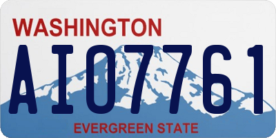 WA license plate AIO7761