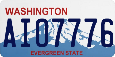 WA license plate AIO7776