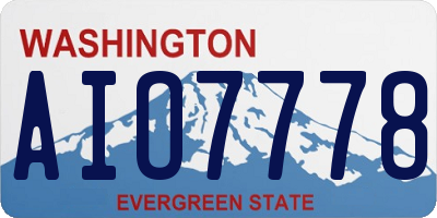WA license plate AIO7778