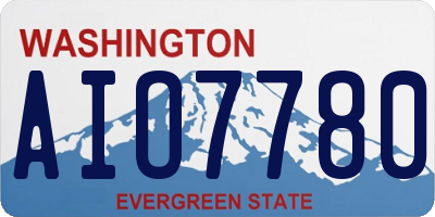 WA license plate AIO7780