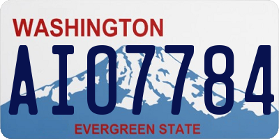 WA license plate AIO7784