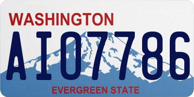 WA license plate AIO7786