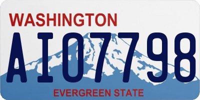 WA license plate AIO7798