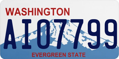 WA license plate AIO7799