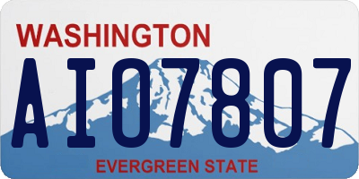 WA license plate AIO7807