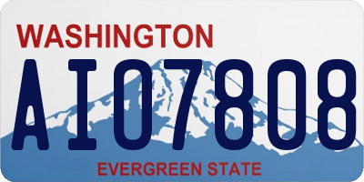 WA license plate AIO7808