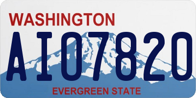 WA license plate AIO7820