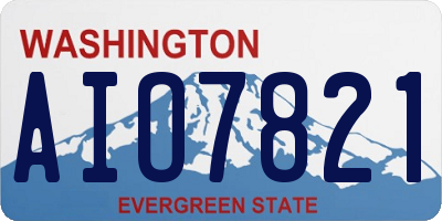 WA license plate AIO7821