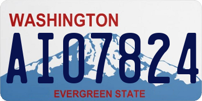 WA license plate AIO7824
