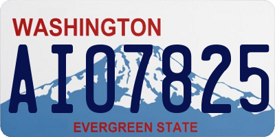 WA license plate AIO7825