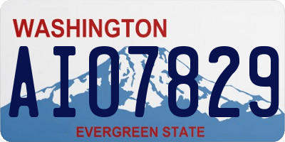 WA license plate AIO7829