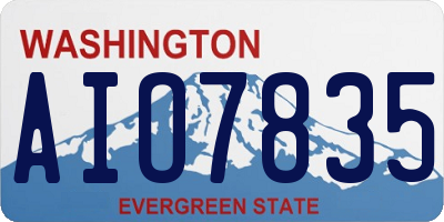 WA license plate AIO7835