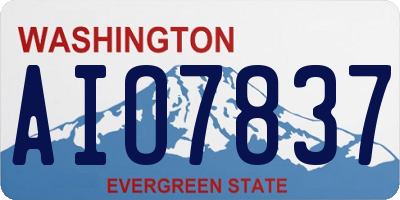 WA license plate AIO7837