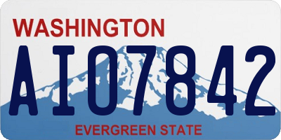 WA license plate AIO7842
