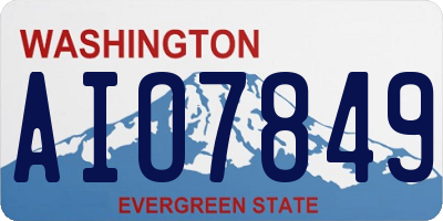 WA license plate AIO7849
