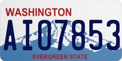 WA license plate AIO7853