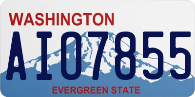WA license plate AIO7855