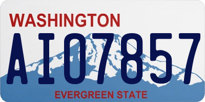 WA license plate AIO7857