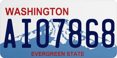 WA license plate AIO7868