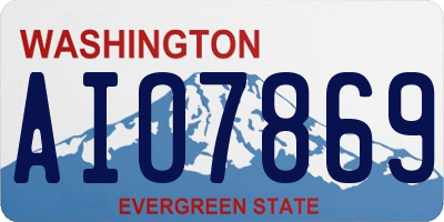 WA license plate AIO7869