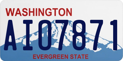 WA license plate AIO7871