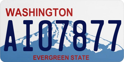 WA license plate AIO7877