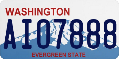 WA license plate AIO7888