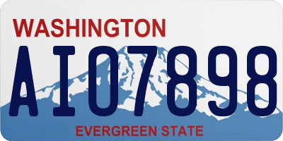 WA license plate AIO7898