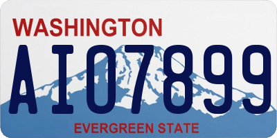WA license plate AIO7899