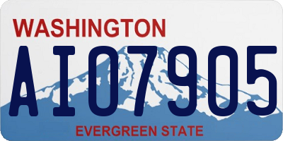 WA license plate AIO7905