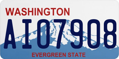 WA license plate AIO7908