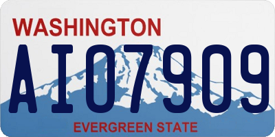 WA license plate AIO7909