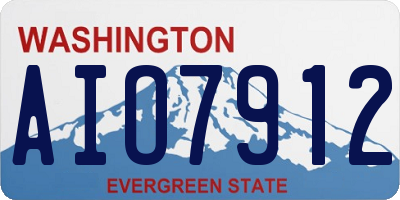 WA license plate AIO7912