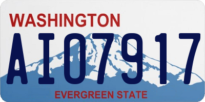WA license plate AIO7917