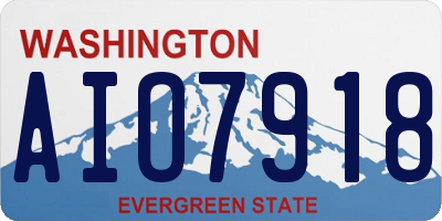 WA license plate AIO7918
