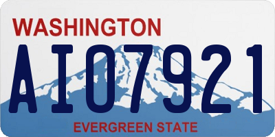 WA license plate AIO7921