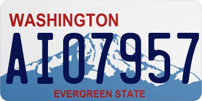 WA license plate AIO7957