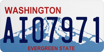 WA license plate AIO7971
