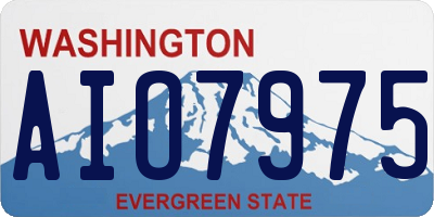 WA license plate AIO7975