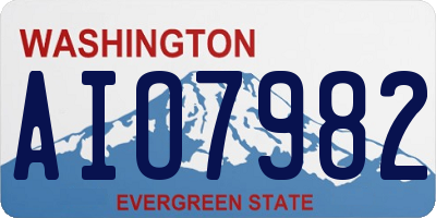 WA license plate AIO7982
