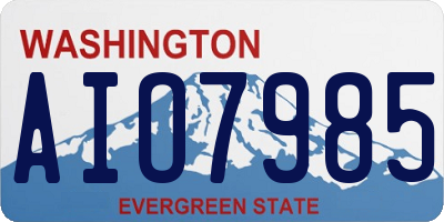 WA license plate AIO7985