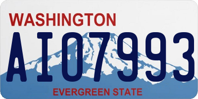 WA license plate AIO7993